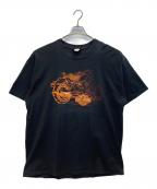 HARLEY-DAVIDSON×Hanesハーレーダビッドソン×ヘインズ）の古着「プリントTシャツ」｜ブラック