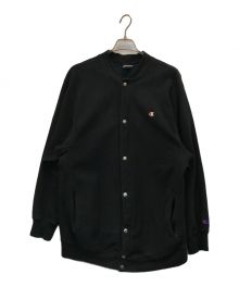 Champion REVERSE WEAVE（チャンピオン リバース ウィーブ）の古着「90’S スナップボタンスウェットカーディガン」｜ブラック