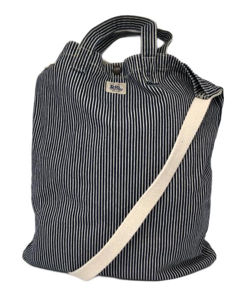 RRL（ダブルアールエル）RRL (ダブルアールエル) ヒッコリーストライプトートバッグ インディゴの古着・服飾アイテム