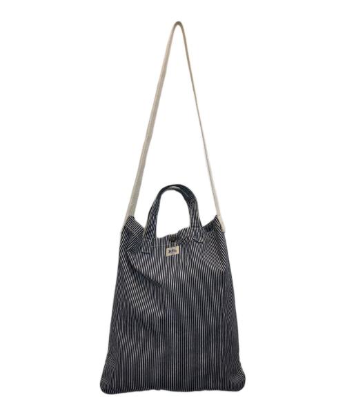 RRL（ダブルアールエル）RRL (ダブルアールエル) ヒッコリーストライプトートバッグ インディゴの古着・服飾アイテム