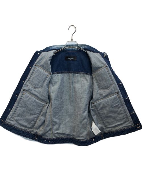 DSQUARED2（ディースクエアード）DSQUARED2 (ディースクエアード) Jeans vest インディゴ サイズ:Sの古着・服飾アイテム