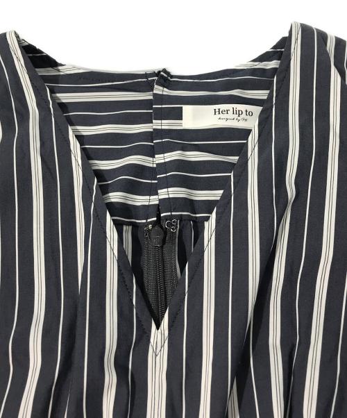 HER LIP TO（ハーリップトゥ）HER LIP TO (ハーリップトゥ) Lover Back Ribbon Dress グレー サイズ:Sの古着・服飾アイテム