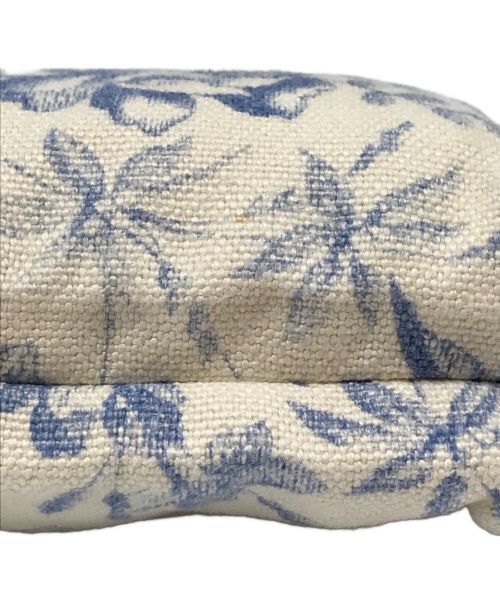 GUCCI（グッチ）GUCCI (グッチ) ハーバリウムコスメティックポーチ アイボリー×ブルーの古着・服飾アイテム