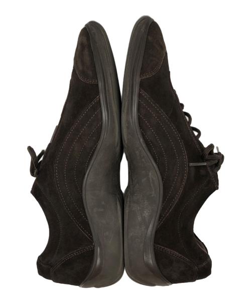 ERMENEGILDO ZEGNA（エルメネジルド・ゼニア）ERMENEGILDO ZEGNA (エルメネジルド・ゼニア) スエードローカットスニーカー ブラウン サイズ:6 1/2の古着・服飾アイテム