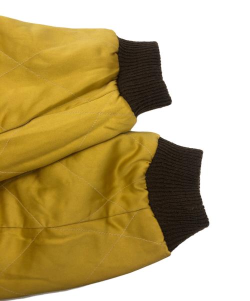 東洋エンタープライズ（トウヨウエンタープライズ）東洋エンタープライズ (トウヨウエンタープライズ) 別珍×サテンキルト リバーシブルスカジャン ブラウン×イエロー サイズ:Lの古着・服飾アイテム