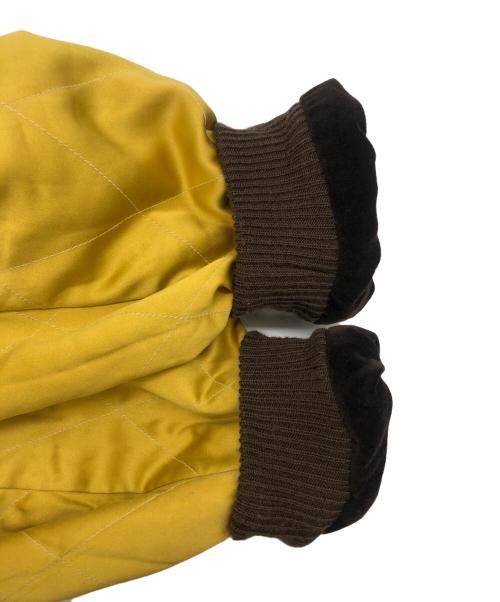 東洋エンタープライズ（トウヨウエンタープライズ）東洋エンタープライズ (トウヨウエンタープライズ) 別珍×サテンキルト リバーシブルスカジャン ブラウン×イエロー サイズ:Lの古着・服飾アイテム