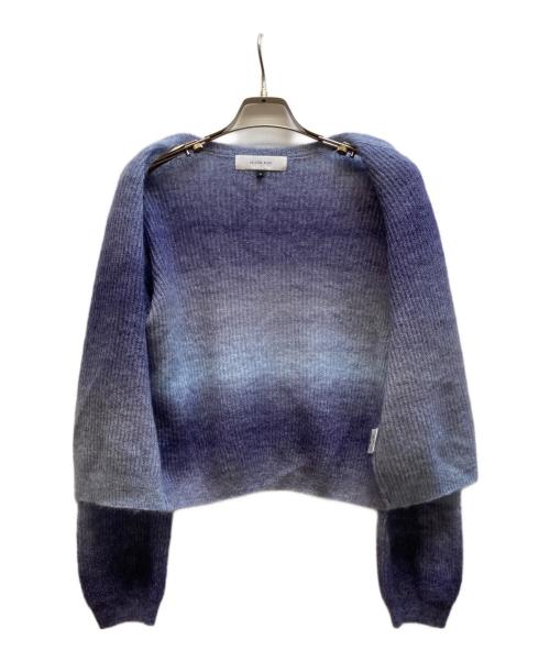 LE CIEL BLEU（ルシェルブルー）LE CIEL BLEU (ルシェルブルー) Gradation Mohair Cardigan パープル サイズ:36の古着・服飾アイテム