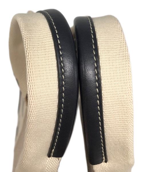 Chloe（クロエ）Chloe (クロエ) ウッディ キャンバススモール ハンドバッグ アイボリー×ネイビーの古着・服飾アイテム