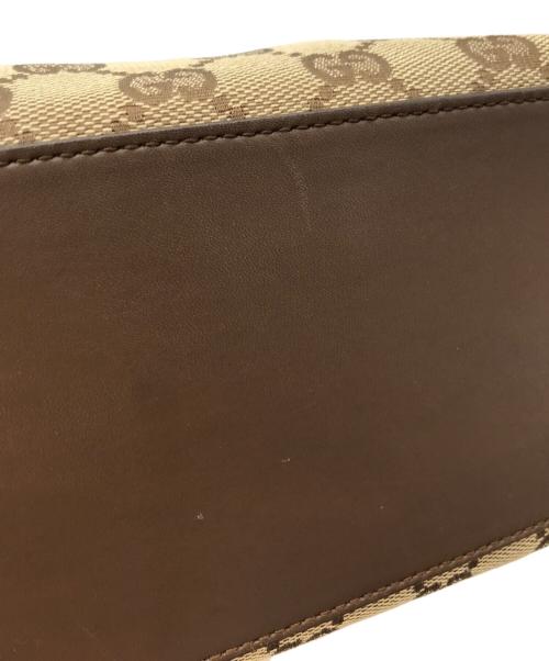 GUCCI（グッチ）GUCCI (グッチ) GGキャンバス トートバッグ ベージュ×ブラウンの古着・服飾アイテム