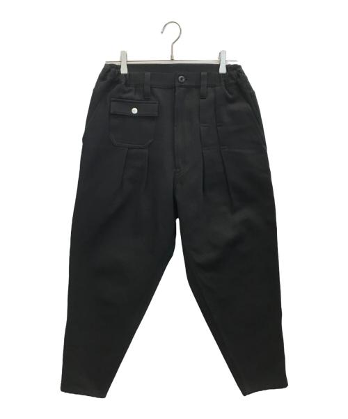 EESETT&Co（イーセットアンドコー）EESETT&Co (イーセットアンドコー) タックワイドパンツ ブラック サイズ:28の古着・服飾アイテム