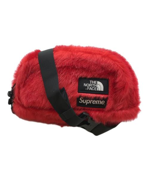 THE NORTH FACE（ザ ノース フェイス）THE NORTH FACE (ザ ノース フェイス) Supreme (シュプリーム) Fur Waist Bag Black レッド 未使用品の古着・服飾アイテム