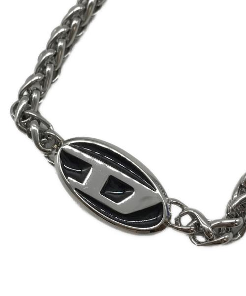 DIESEL（ディーゼル）DIESEL (ディーゼル) ロゴモチーフチェーンネックレス シルバーの古着・服飾アイテム
