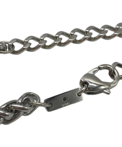 DIESEL（ディーゼル）DIESEL (ディーゼル) ロゴモチーフチェーンネックレス シルバーの古着・服飾アイテム