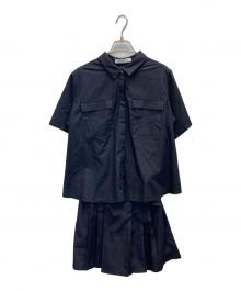 HER LIP TO（ハーリップトゥ）の古着「Armace Short Sleeve Romper」｜ネイビー