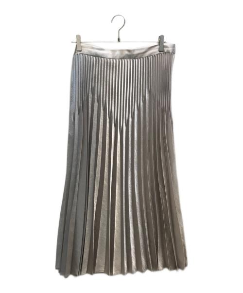 esteta（エステータ）esteta (エステータ) シャイニーサテン プリーツスカート シルバー サイズ:48の古着・服飾アイテム