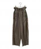 SACRAサクラ）の古着「LINEN COTTON CHAMBRAY PANTS」｜ブラウン