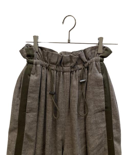 SACRA（サクラ）SACRA (サクラ) LINEN COTTON CHAMBRAY PANTS ブラウン サイズ:38の古着・服飾アイテム