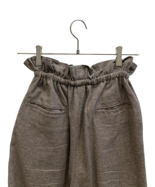 SACRA（サクラ）SACRA (サクラ) LINEN COTTON CHAMBRAY PANTS ブラウン サイズ:38の古着・服飾アイテム