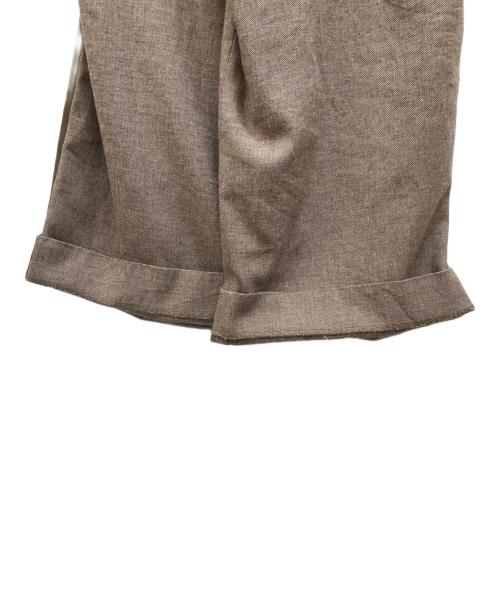 SACRA（サクラ）SACRA (サクラ) LINEN COTTON CHAMBRAY PANTS ブラウン サイズ:38の古着・服飾アイテム