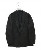 BACCAバッカ）の古着「ウールリネンギャバジン テーラードジャケット」｜ブラック