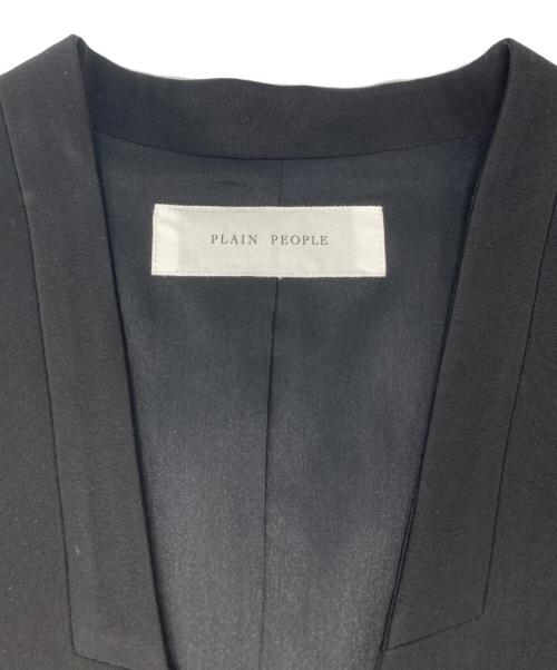 PLAIN PEOPLE（プレインピープル）PLAIN PEOPLE (プレインピープル) バックサテンジョーゼット2WAYジレ ブラック サイズ:9の古着・服飾アイテム
