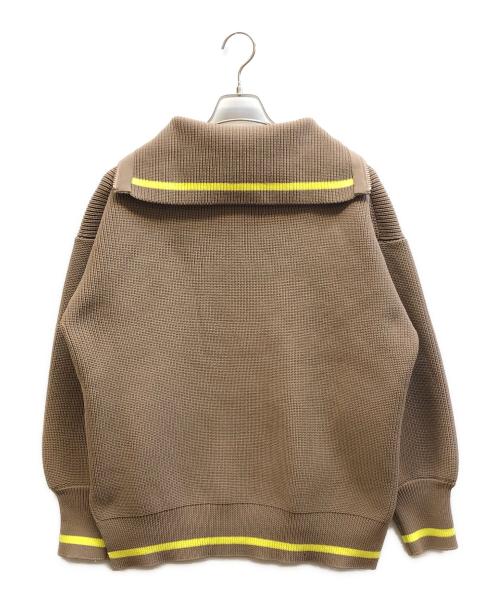 SEESET（シーセット）seeset (シーセット) ラインニットZIPプルオーバー ブラウン サイズ:Free 未使用品の古着・服飾アイテム