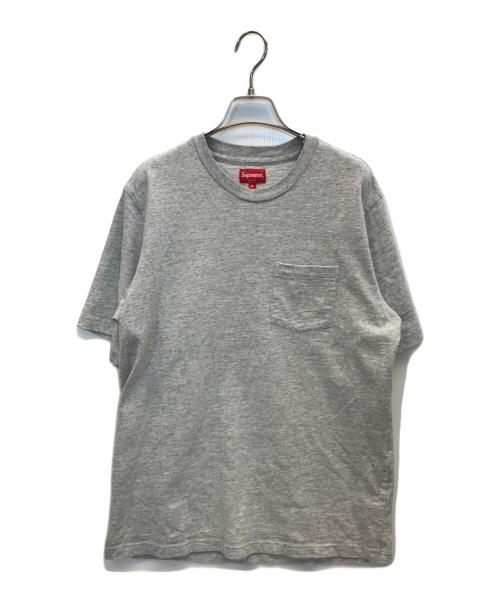 SUPREME（シュプリーム）Supreme (シュプリーム) S/S Pocket Tee グレー サイズ:Mの古着・服飾アイテム