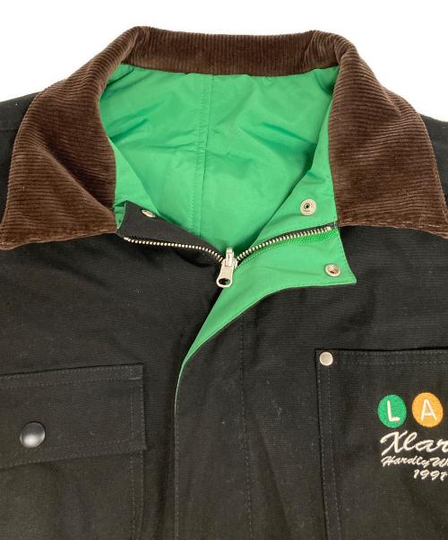 X-LARGE（エクストララージ）X-LARGE (エクストララージ) REVERSIBLE WORK JACKET ブラック×グリーン サイズ:XLの古着・服飾アイテム