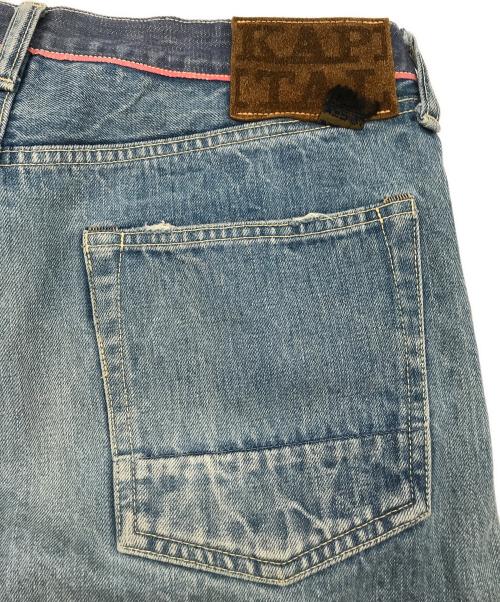 KAPITAL（キャピタル）KAPITAL (キャピタル) 刺し子ダメージ加工デニムパンツ ネイビー サイズ:36の古着・服飾アイテム
