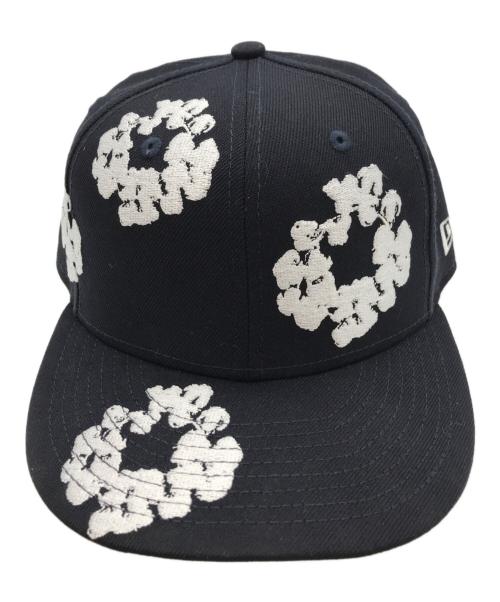 New Era（ニューエラ）New Era (ニューエラ) Denim Tears (デニムティアーズ) Cotton Wreath 59/50 ネイビー サイズ:7 1/8の古着・服飾アイテム