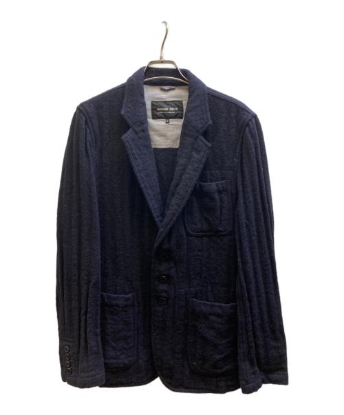COMME des GARCONS HOMME DEUX（コムデギャルソン オム ドゥ）COMME des GARCONS HOMME DEUX (コムデギャルソン オム ドゥ) 縮絨ウールテーラードジャケット ネイビー サイズ:Sの古着・服飾アイテム
