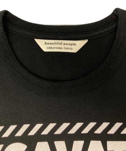 beautiful people（ビューティフルピープル）beautiful people (ビューティフルピープル) CAT-320 プリントTシャツ ブラック サイズ:190の古着・服飾アイテム