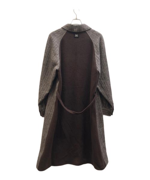 MANDO（マンドー）MANDO (マンドー) 切替ステンカラーコート ブラウン サイズ:2の古着・服飾アイテム