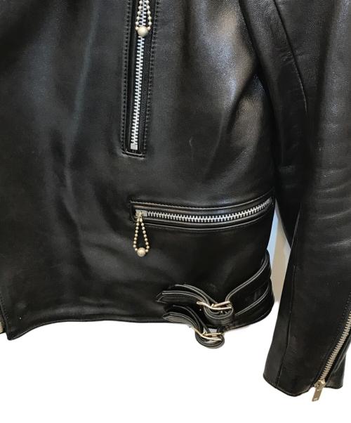 SCYE（サイ）SCYE (サイ) セミダブルライダースジャケット ブラック サイズ:36の古着・服飾アイテム