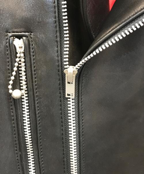 SCYE（サイ）SCYE (サイ) セミダブルライダースジャケット ブラック サイズ:36の古着・服飾アイテム