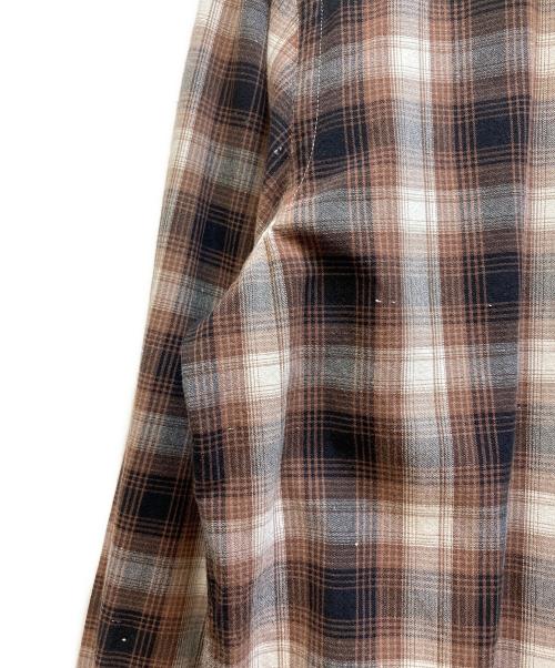 GUY ROVER（ギローバー）GUY ROVER (ギローバー) ホリゾンタルカラーチェックシャツ ブラウン サイズ:XSの古着・服飾アイテム