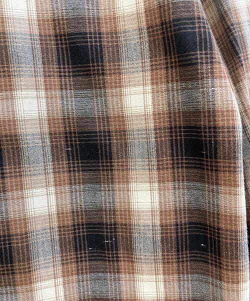 GUY ROVER（ギローバー）GUY ROVER (ギローバー) ホリゾンタルカラーチェックシャツ ブラウン サイズ:XSの古着・服飾アイテム