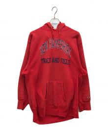 Champion（チャンピオン）の古着「リバースウィーブパーカー」｜レッド