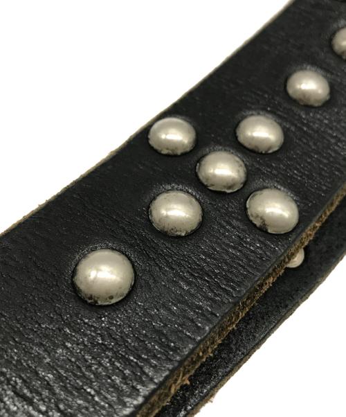 SUGAR CANE（シュガーケーン）SUGAR CANE (シュガーケーン) スタッズレザーベルト ブラックの古着・服飾アイテム