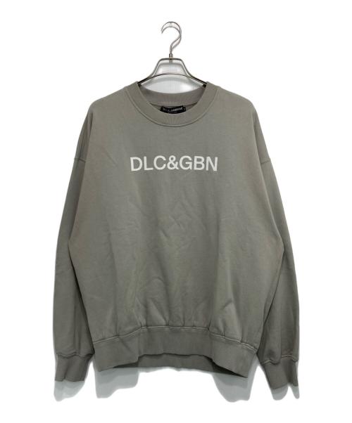 DOLCE & GABBANA（ドルチェ＆ガッバーナ）DOLCE & GABBANA (ドルチェ＆ガッバーナ) ロゴプリント クルーネックスウェット グレー サイズ:Mの古着・服飾アイテム