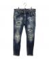 DSQUARED2（ディースクエアード）の古着「SUPER TWINKY JEANS」｜インディゴ