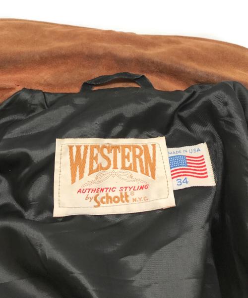 Schott（ショット）Schott (ショット) フリンジレザージャケット ブラウン サイズ:34の古着・服飾アイテム
