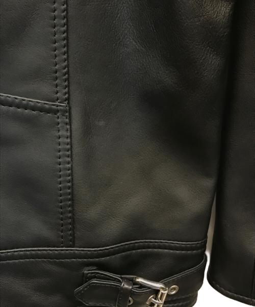 DIESEL（ディーゼル）DIESEL (ディーゼル) シープスキンライダースジャケット ブラック サイズ:Sの古着・服飾アイテム