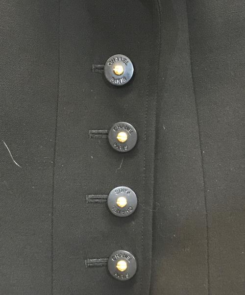 CHANEL（シャネル）CHANEL (シャネル) ウールテーラードジャケット ブラック サイズ:40の古着・服飾アイテム
