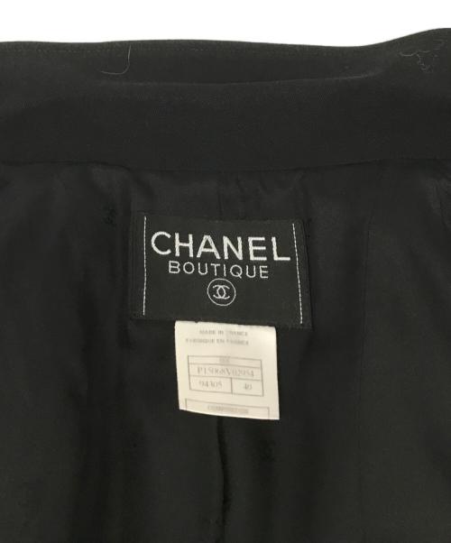 CHANEL（シャネル）CHANEL (シャネル) ウールテーラードジャケット ブラック サイズ:40の古着・服飾アイテム