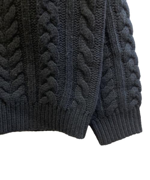 SUPREME（シュプリーム）Supreme (シュプリーム) 23AW Applique Cable Knit Sweater ブラック サイズ:Mの古着・服飾アイテム