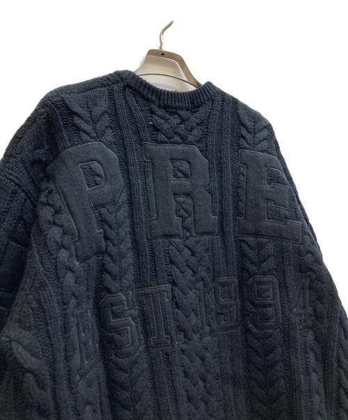 SUPREME（シュプリーム）Supreme (シュプリーム) 23AW Applique Cable Knit Sweater ブラック サイズ:Mの古着・服飾アイテム