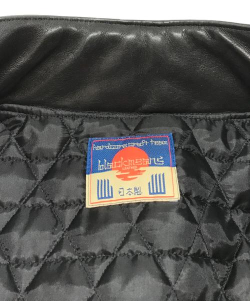 blackmeans（ブラックミーンズ）blackmeans (ブラックミーンズ) レザー/メルトン ライダースジャケット ブラック×レッド サイズ:2の古着・服飾アイテム