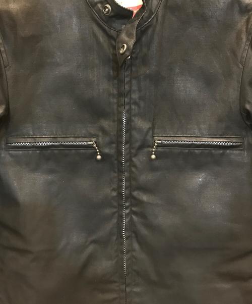 ADDICT CLOTHES（アディクト クローズ）ADDICT CLOTHES (アディクト クローズ) OILED CLUBMAN JACKET オイルド クラブマン ジャケット ブラック サイズ:36の古着・服飾アイテム