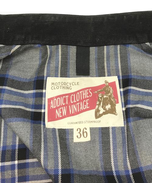 ADDICT CLOTHES（アディクト クローズ）ADDICT CLOTHES (アディクト クローズ) OILED CLUBMAN JACKET オイルド クラブマン ジャケット ブラック サイズ:36の古着・服飾アイテム